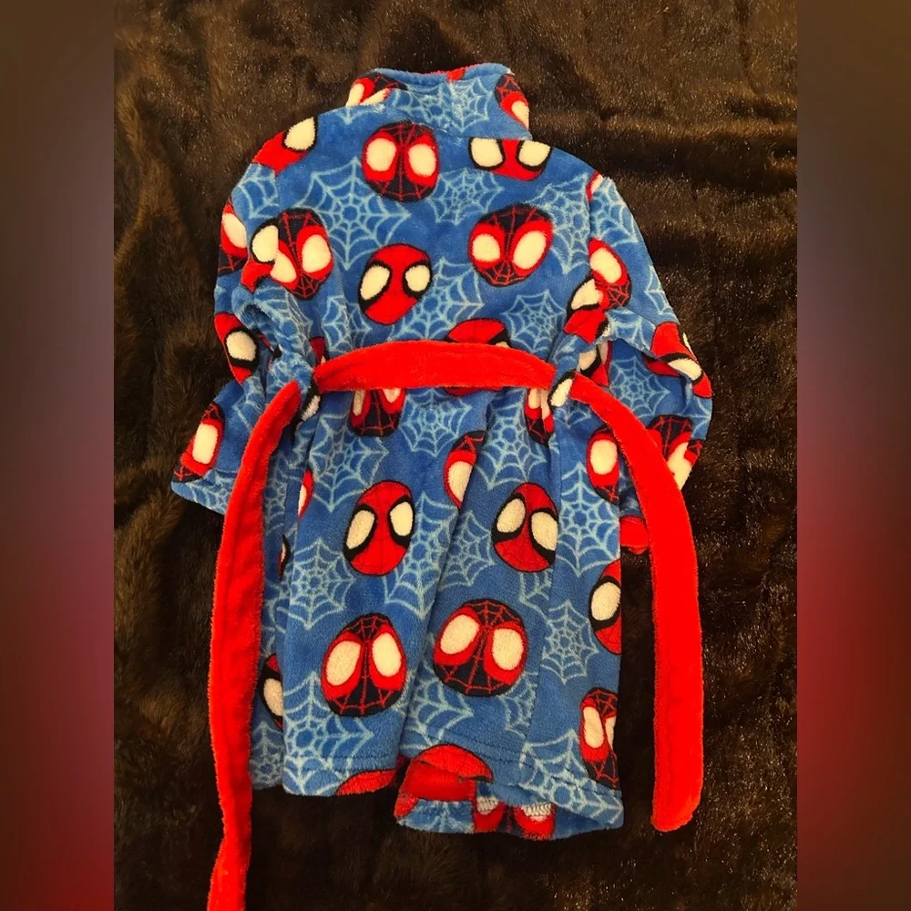 Spider-Man Boys 3-Piece Pajama & Robe Lot | 4T Pajamas (Robe 2T–3T)